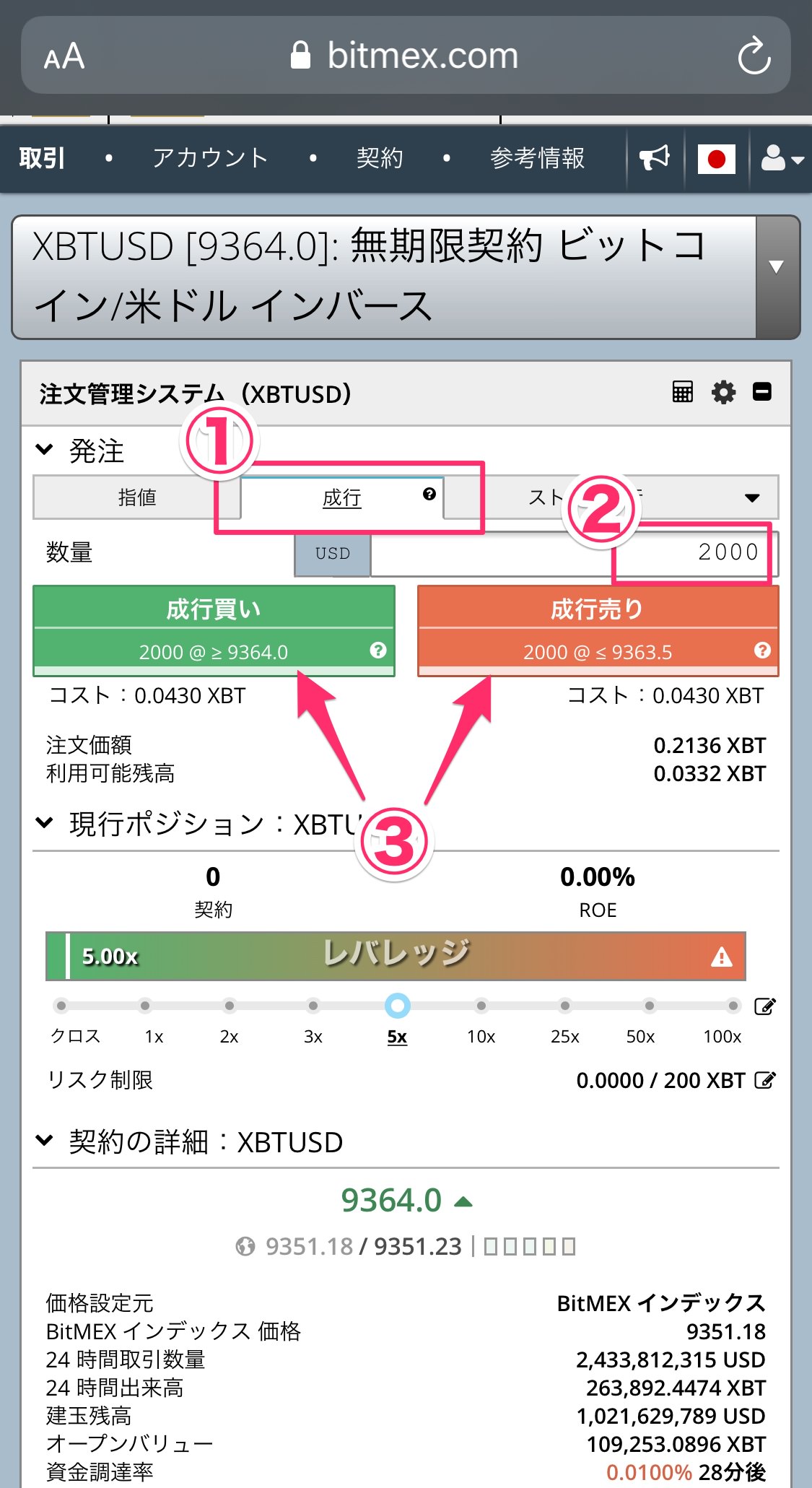 スマホ版bitmex ビットメックス の使い方や注意点について 現在スマホアプリは未提供 Arutoko あるとこ